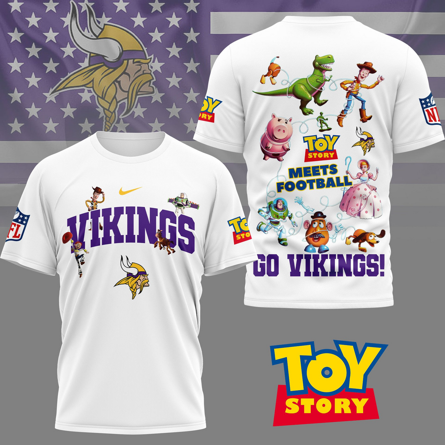 MV Premium NFL Toy Story Fan 3D Shirt DDT CTND