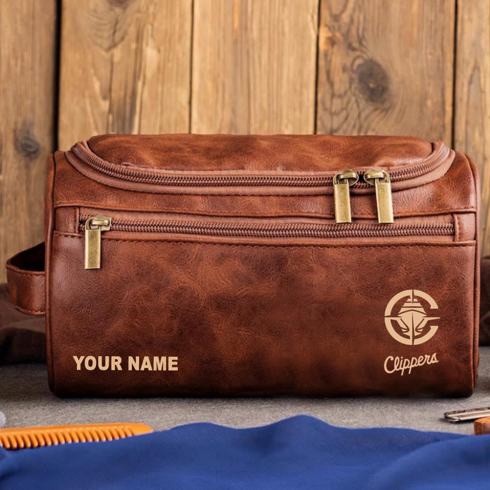 NBA x LAC Leather Toiletry Bag HLP HLPHUONG