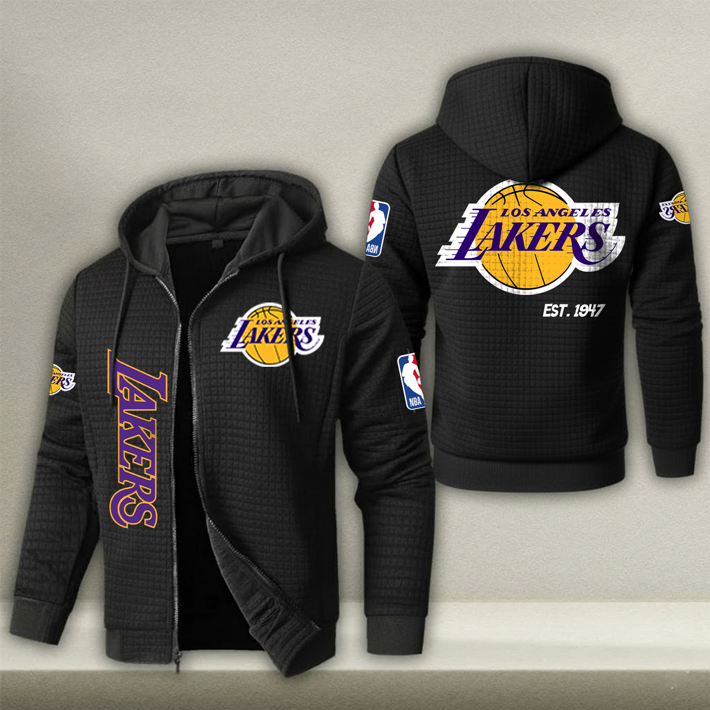 NBA x LAL Waffle Zip Hoodie HLP HLPHUONG