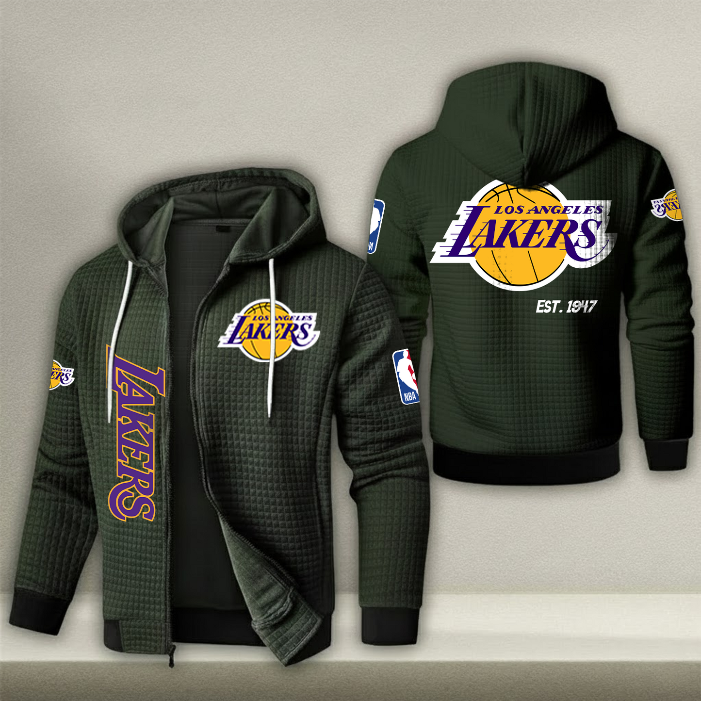 NBA x LAL Waffle Zip Hoodie HLP HLPHUONG
