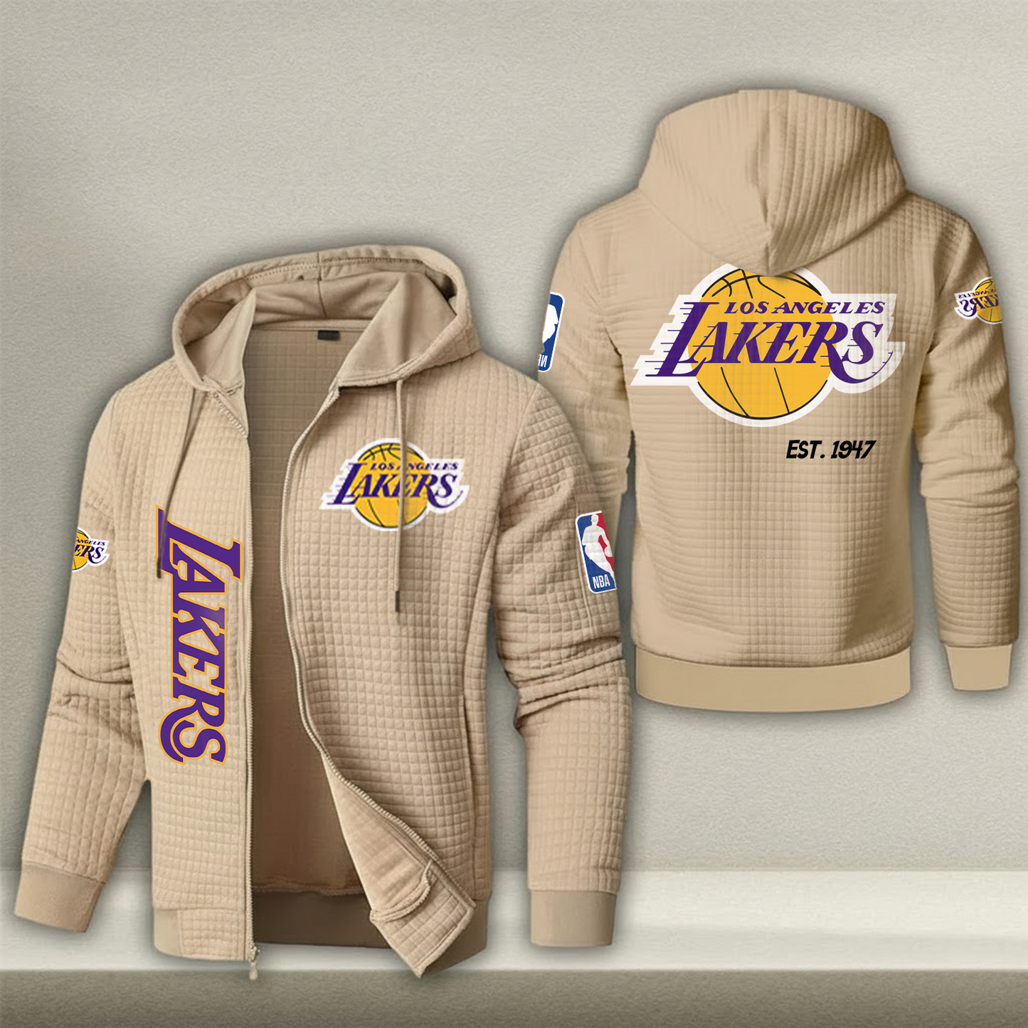 NBA x LAL Waffle Zip Hoodie HLP HLPHUONG