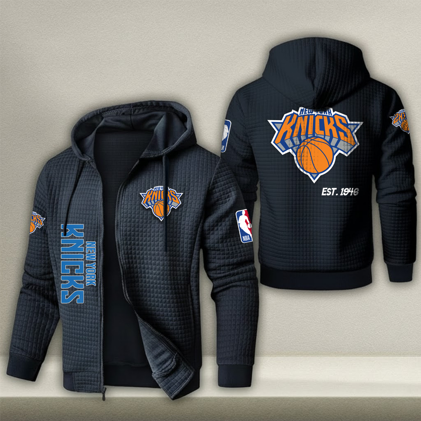 NBA x NYK Waffle Zip Hoodie HLP HLPHUONG