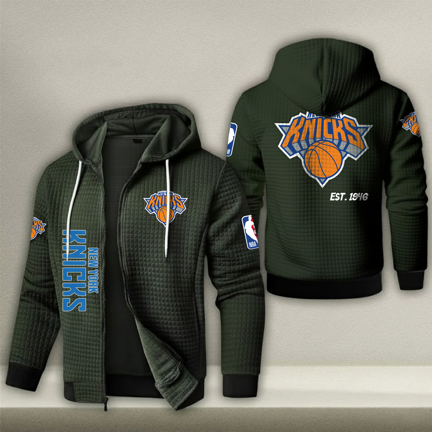 NBA x NYK Waffle Zip Hoodie HLP HLPHUONG