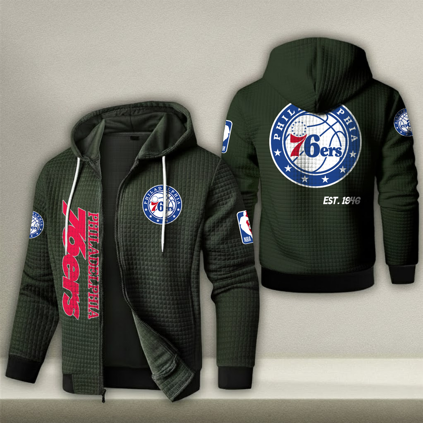 NBA x P76 Waffle Zip Hoodie HLP HLPHUONG