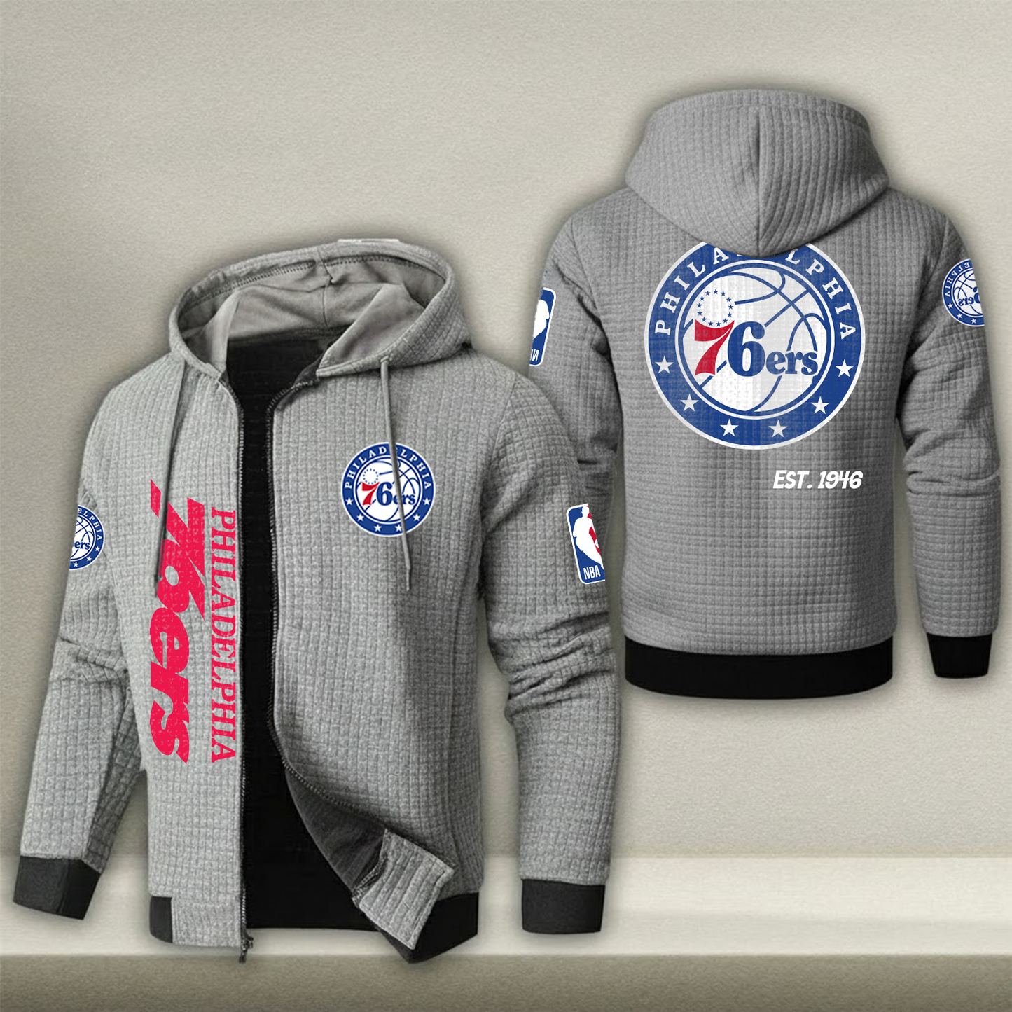 NBA x P76 Waffle Zip Hoodie HLP HLPHUONG