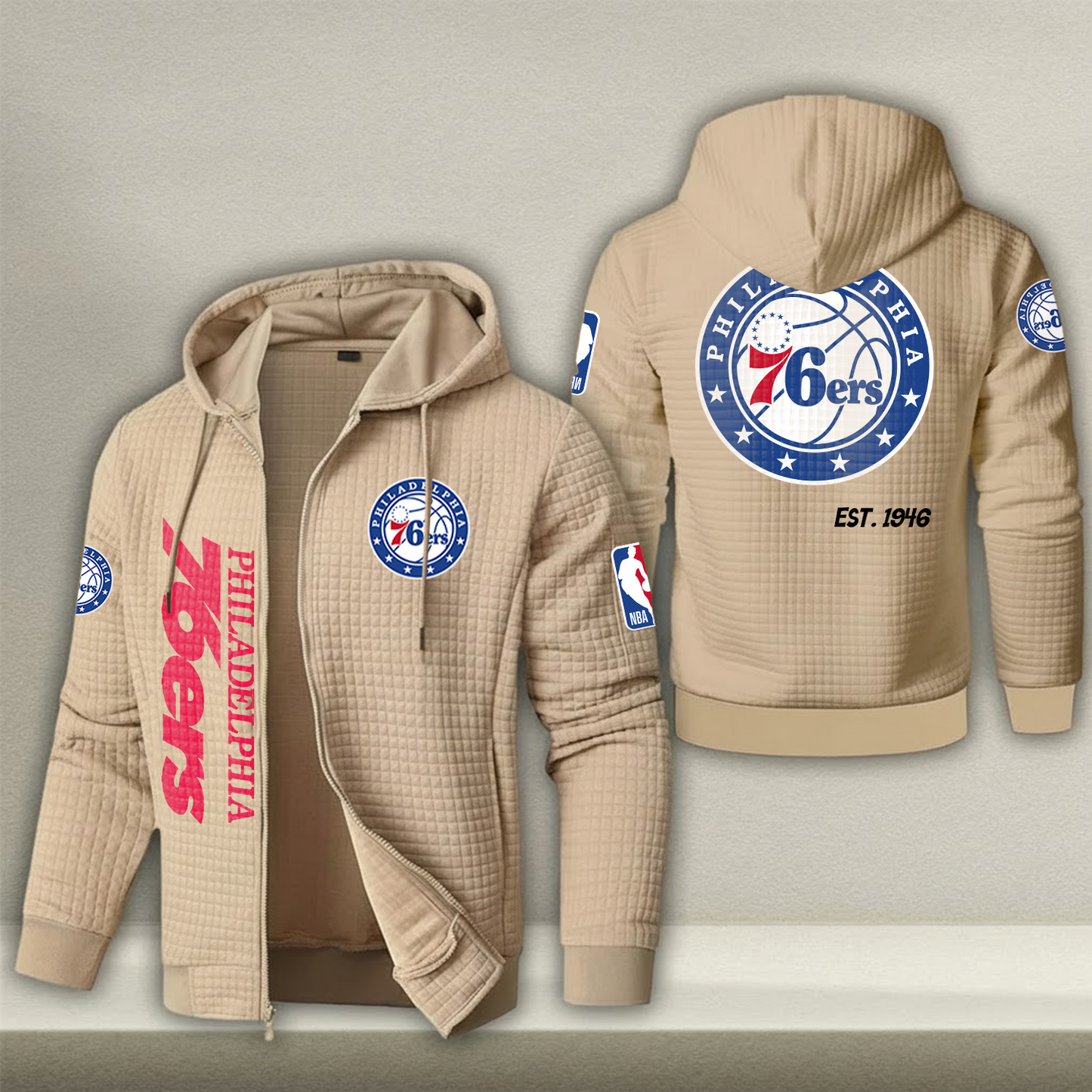 NBA x P76 Waffle Zip Hoodie HLP HLPHUONG