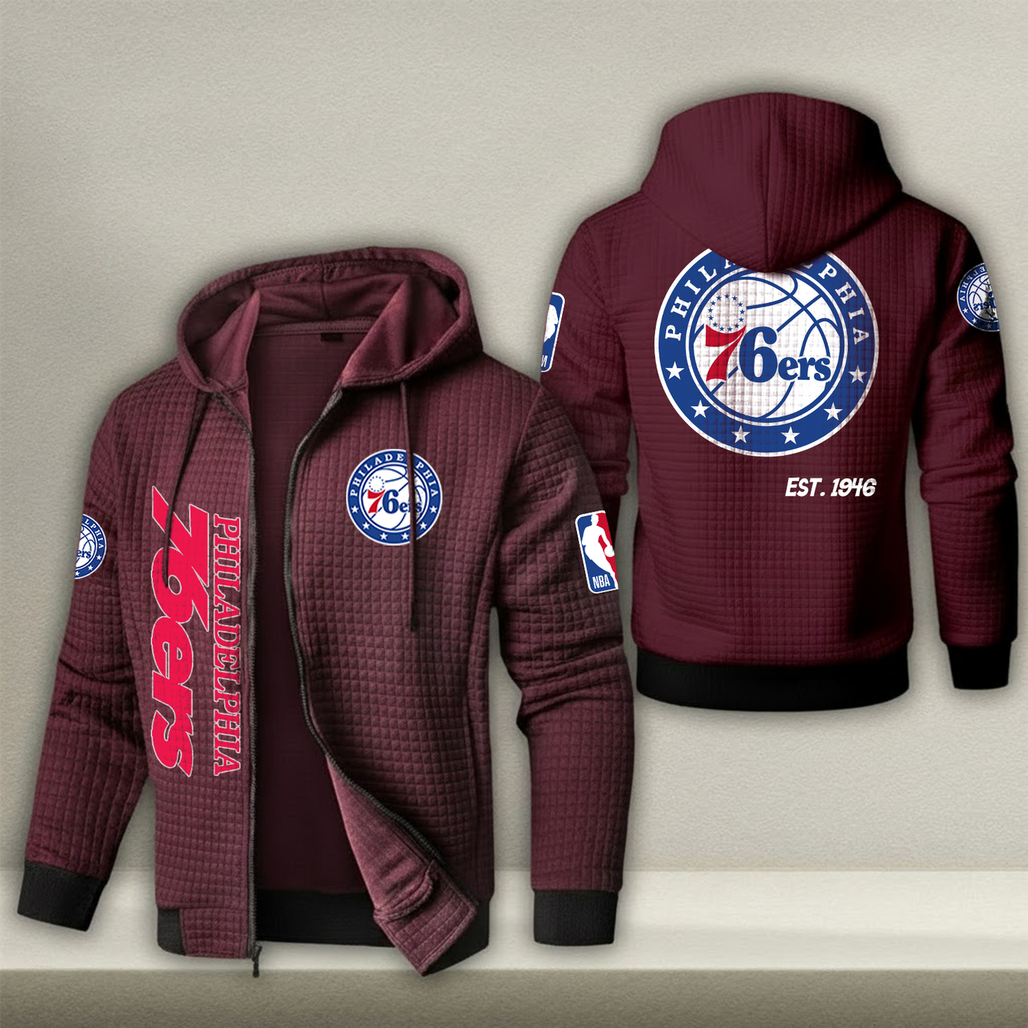 NBA x P76 Waffle Zip Hoodie HLP HLPHUONG