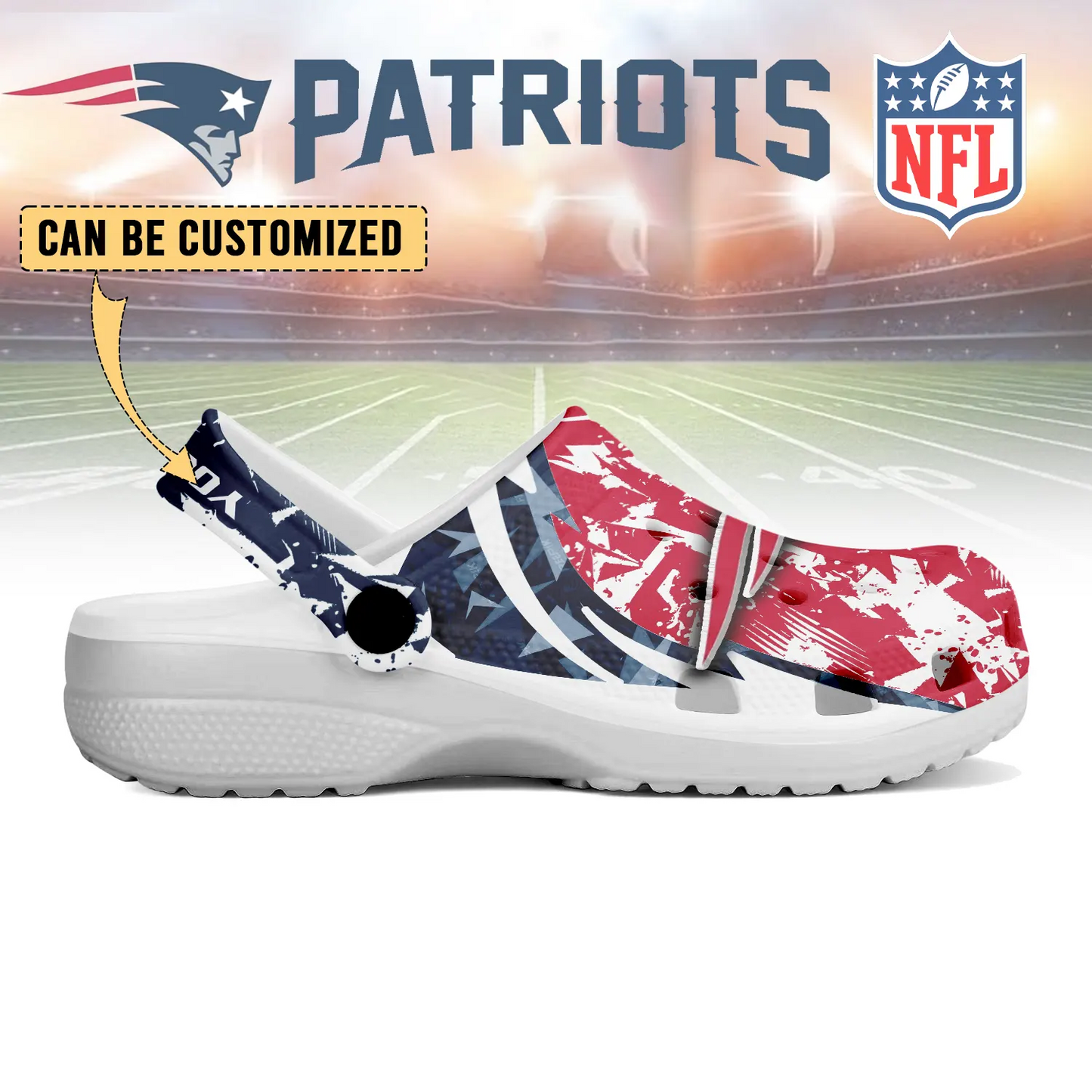 NE  x NFL Crocs Crocband Clogs Shoes DatND DVT