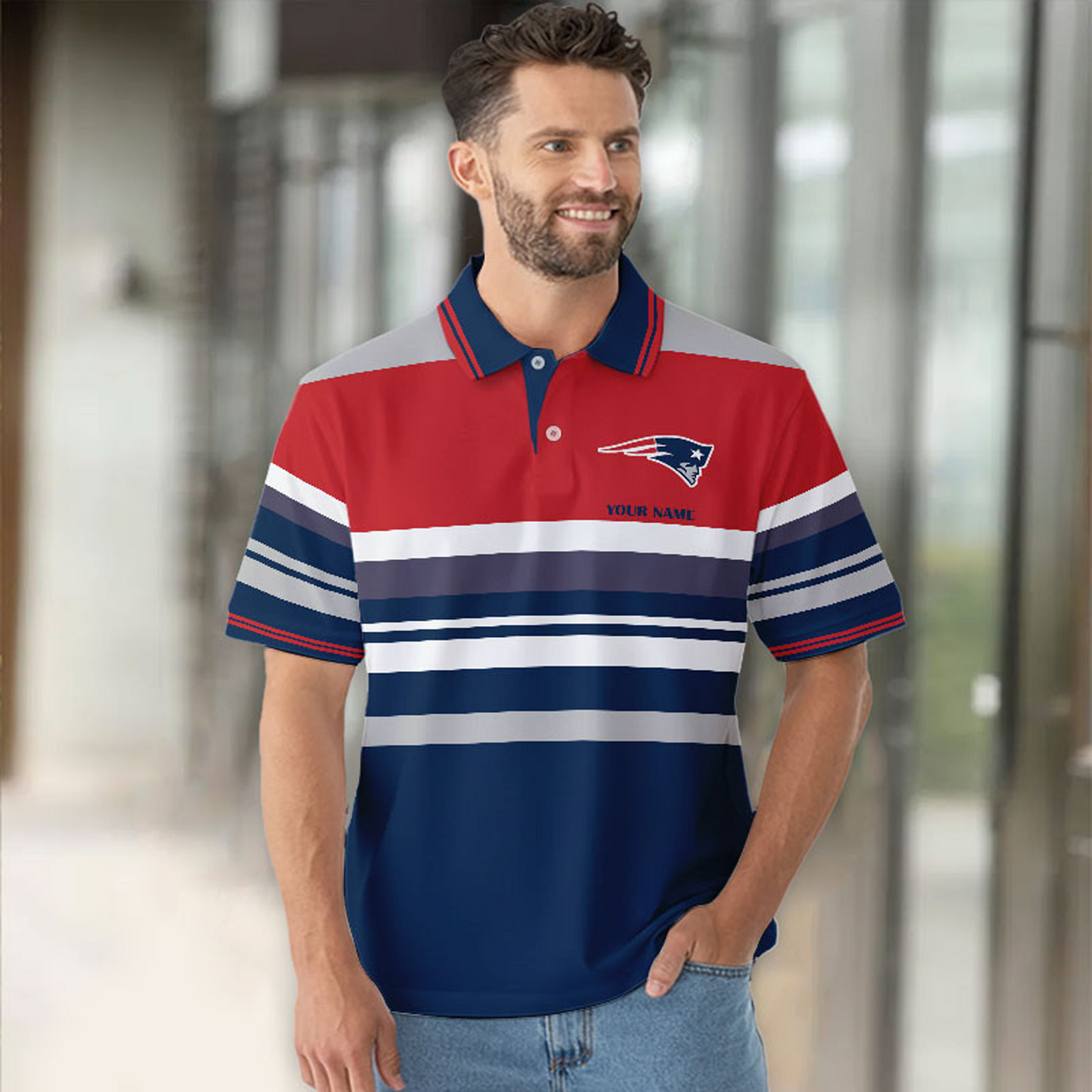 NE x NFL New Style Men Short Sleeves Polo Shirt DatND DVT