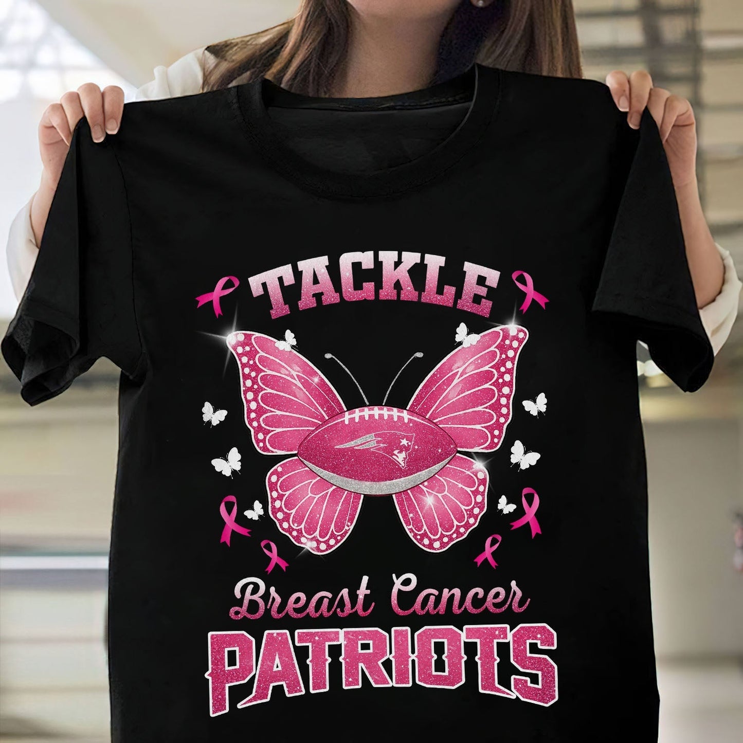 NE x NFL Tackle Breast Cancer 2D Shirt DatND ThuongNH