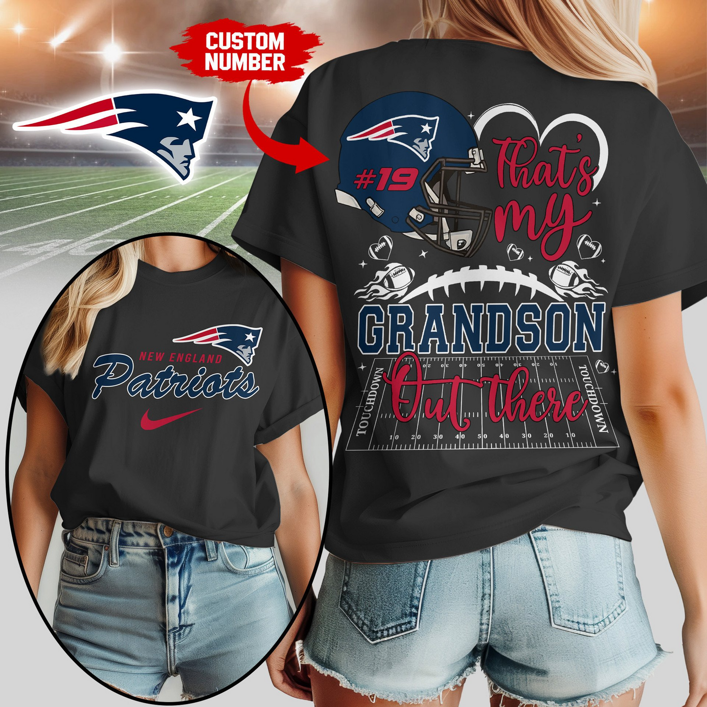 NEP Premium NFL That My Grandson Out There Shirt DDT NTL