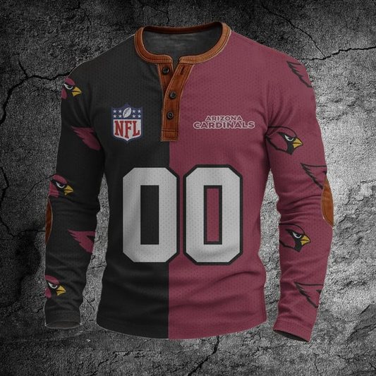 NFL AC Football Print Henley Sweatshirt V1 NAK NHT