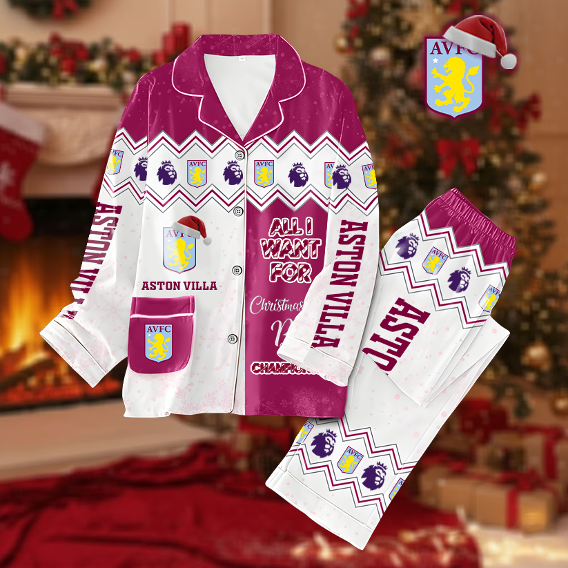 NFL AVL Button Down Pajamas V1 NAK HLPHUONG