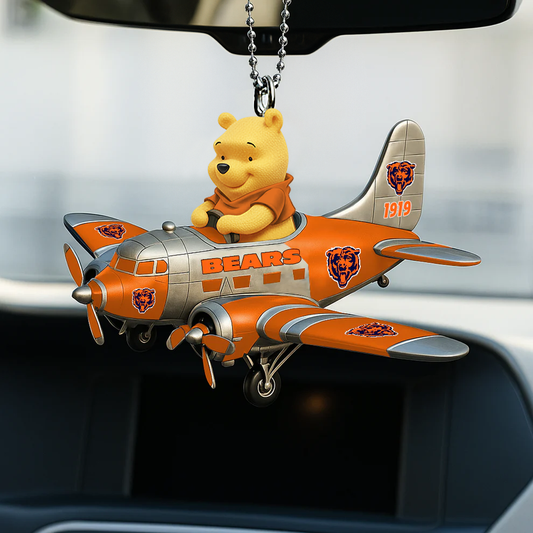 NFL CHI x Winnie The PH Premium Car Hanging Ornament DDT NTL