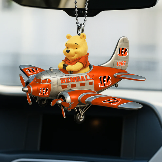 NFL CIN x Winnie The PH Premium Car Hanging Ornament DDT NTL
