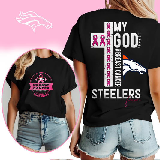 NFL DB - Breast Cancer My God In Stronger Shirt DDT HLP