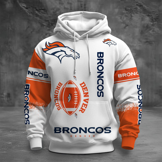 NFL DB Unisex Printed Hoodie  - Bold Zip Up Sweatshirt for Fans V1 NAK NHM