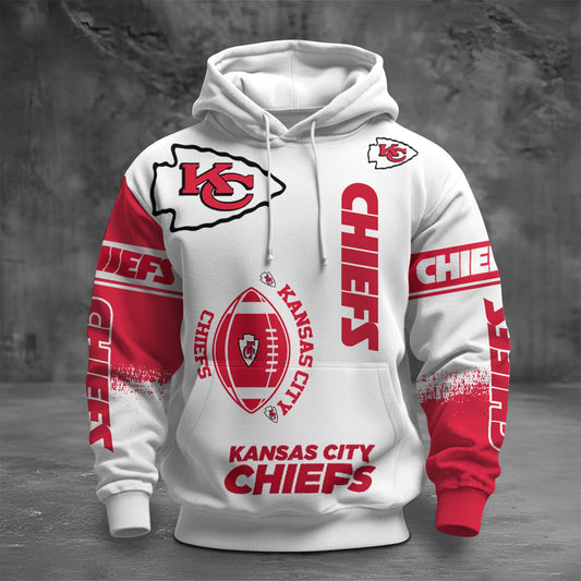 NFL KC Unisex Printed Hoodie - Bold Zip Up Sweatshirt for Fans V1 NAK NHM