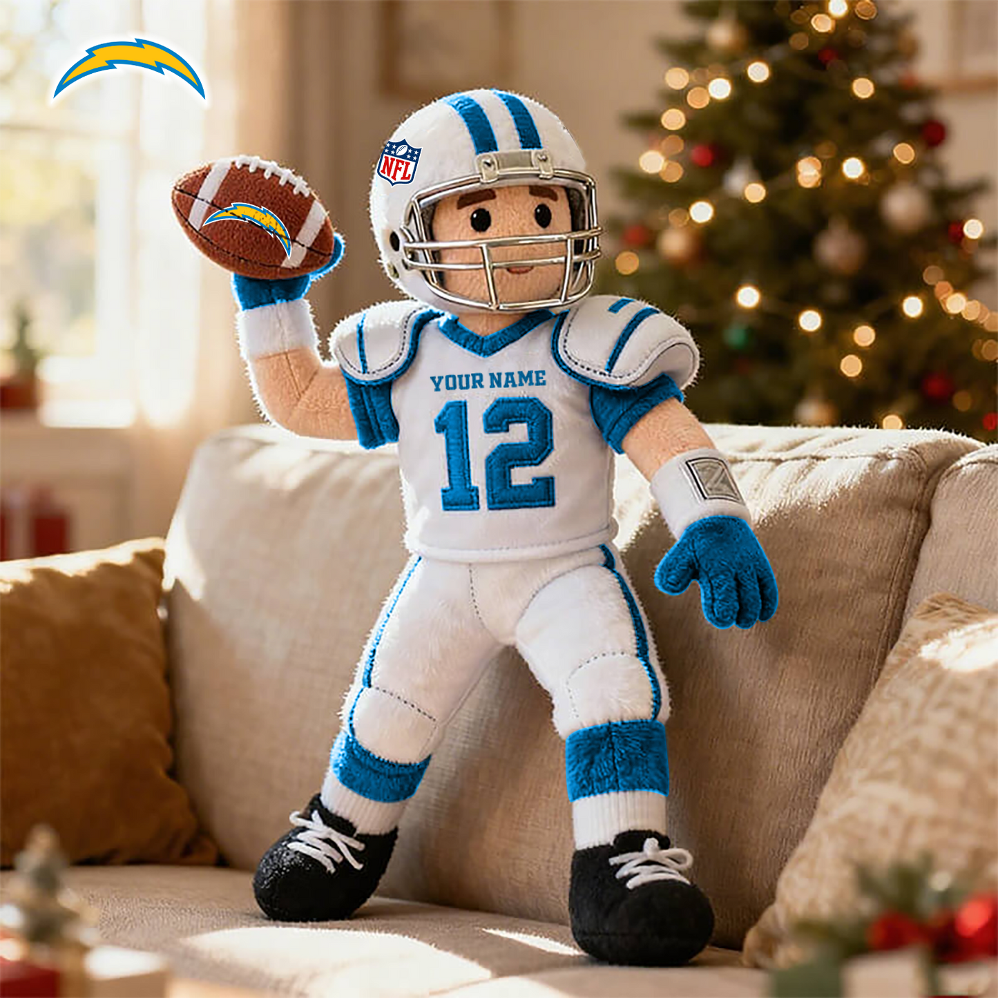 NFL LAC American football character-shaped pillows V1 NAK HLPHUONG