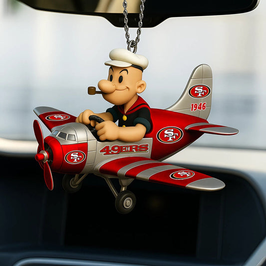 NFL PRENIUM SF49 X POPEYE CAR ORNAMENT NDT NHM