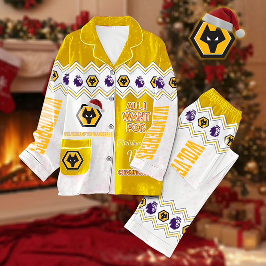 NFL WOL Button Down Pajamas V1 NAK HLPHUONG