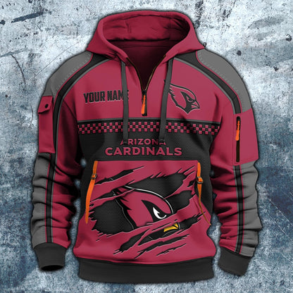 NFL x ARI Personalized Half-zip Hoodie HLP