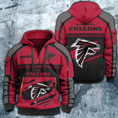 NFL x ATL Personalized Half-zip Hoodie HLP