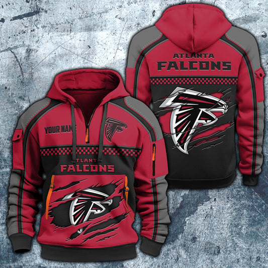 NFL x ATL Personalized Half-zip Hoodie HLP