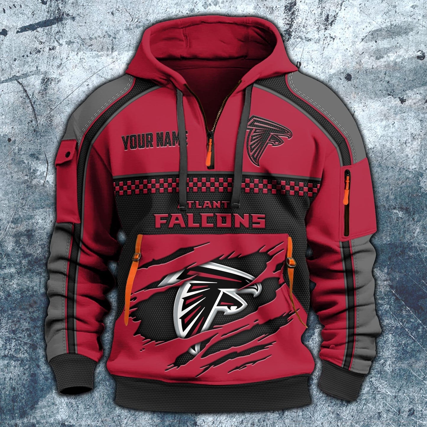 NFL x ATL Personalized Half-zip Hoodie HLP