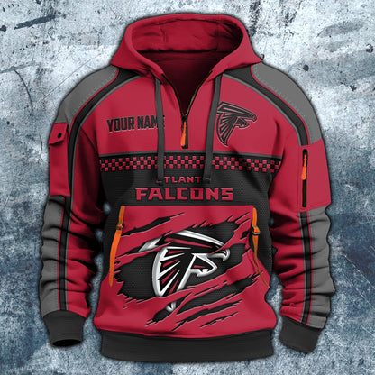 NFL x ATL Personalized Half-zip Hoodie HLP