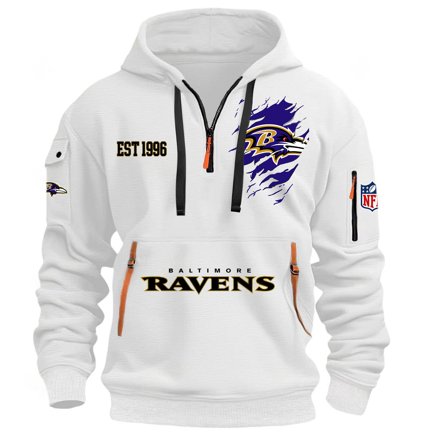 NFL x BAL EST 1996 Half Zipper Hoodie HLP HLPHUONG