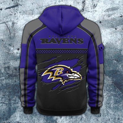 NFL x BAL Personalized Half-zip Hoodie HLP