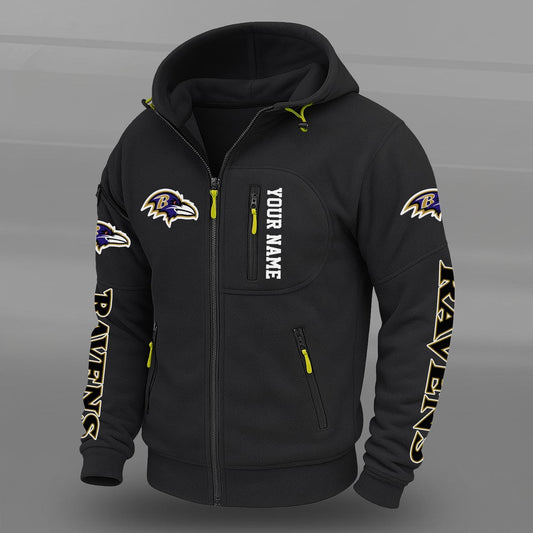 NFL x BAL Personalized Powerline Full Zip Hoodie HLP HLPHUONG