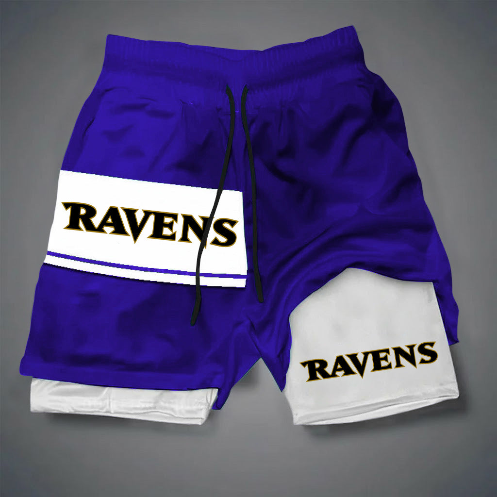 NFL x BAL DOUBLE LAYER SHORTS V1 NAK NHM