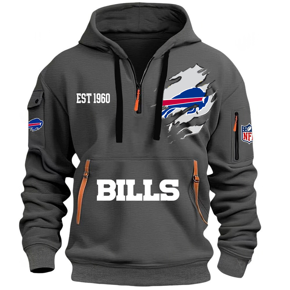 NFL x BUF EST 1960 Half Zipper Hoodie HLP HLPHUONG