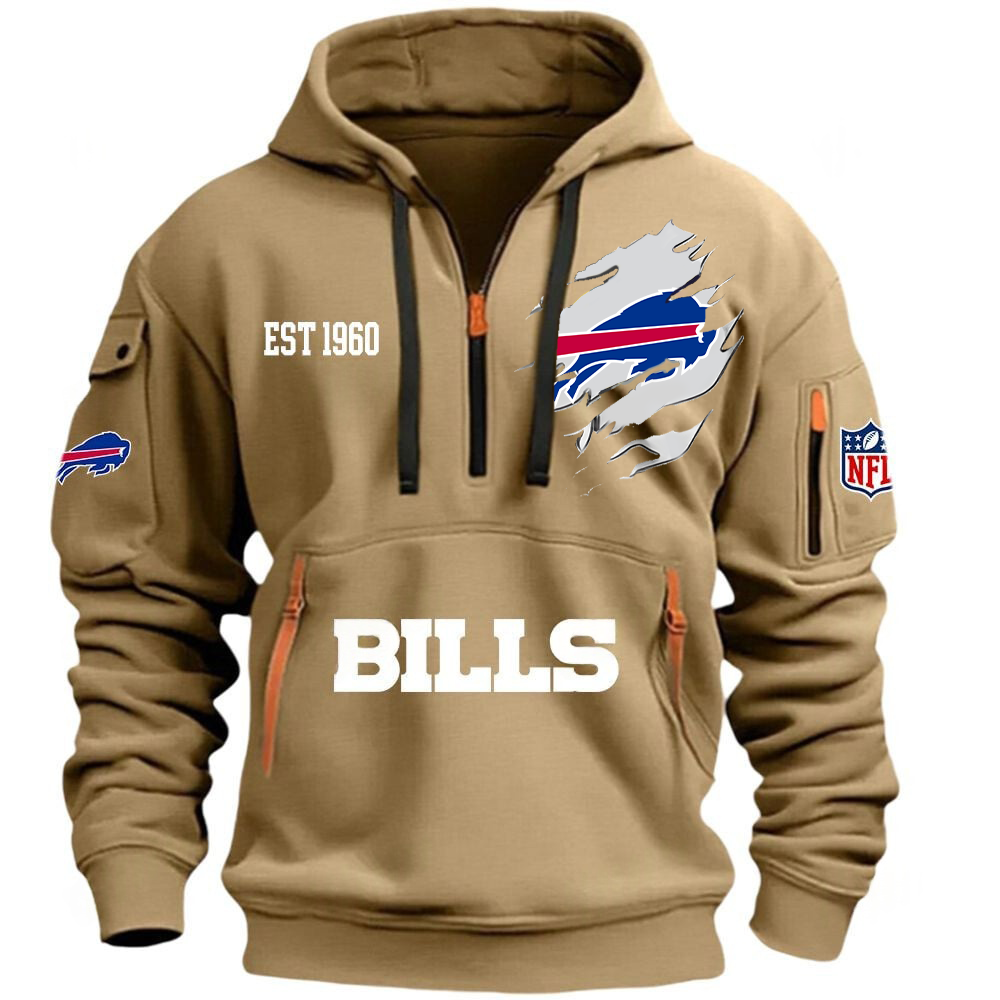 NFL x BUF EST 1960 Half Zipper Hoodie HLP HLPHUONG