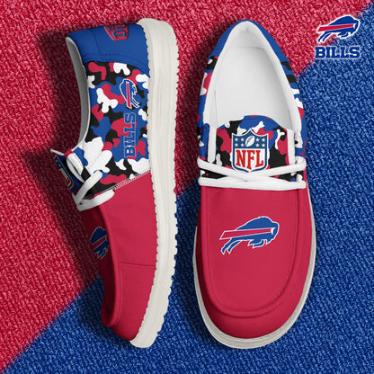 NFL x BUF Personalized Canvas Loafer Shoes HLP