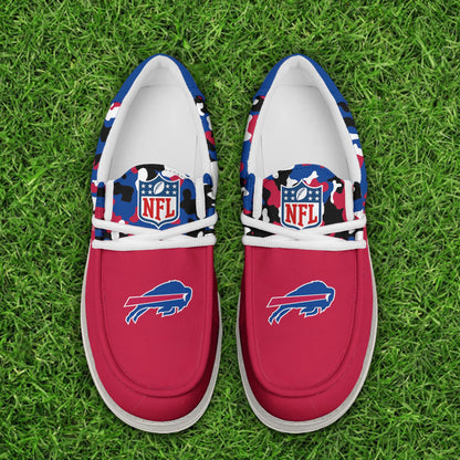 NFL x BUF Personalized Canvas Loafer Shoes HLP