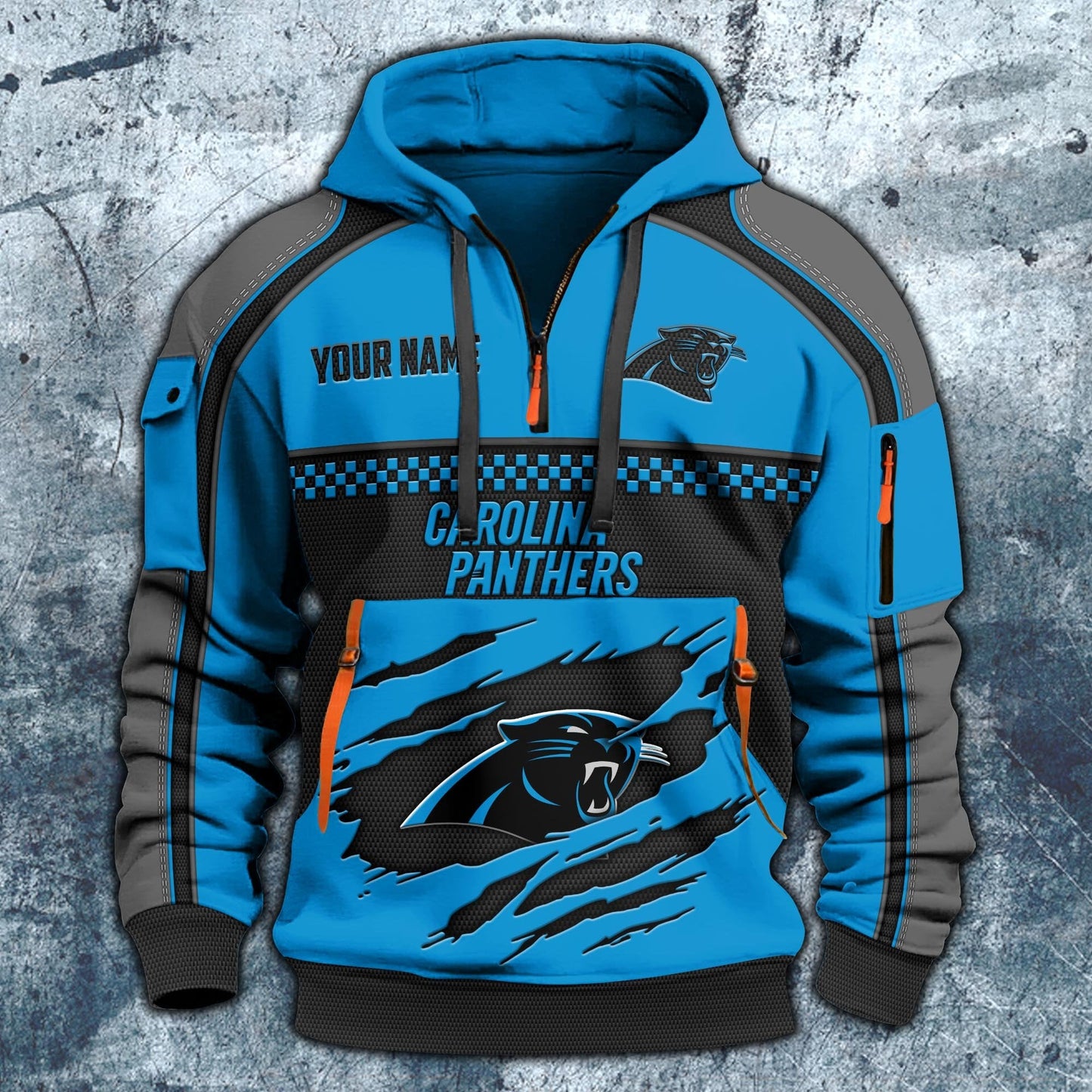 NFL x CAR Personalized Half-zip Hoodie HLP