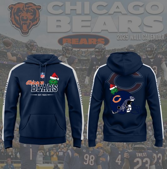 NFL x CHI Merry Grinchmas 3D Hoodie HLP HLPHUONG