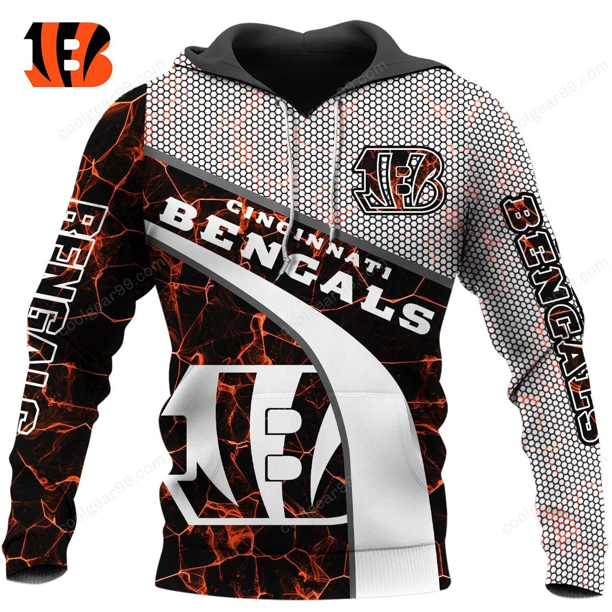 NFL x CIN Electric Marble Personalized Hoodie HLP HLPHUONG