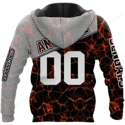 NFL x CIN Electric Marble Personalized Hoodie HLP HLPHUONG