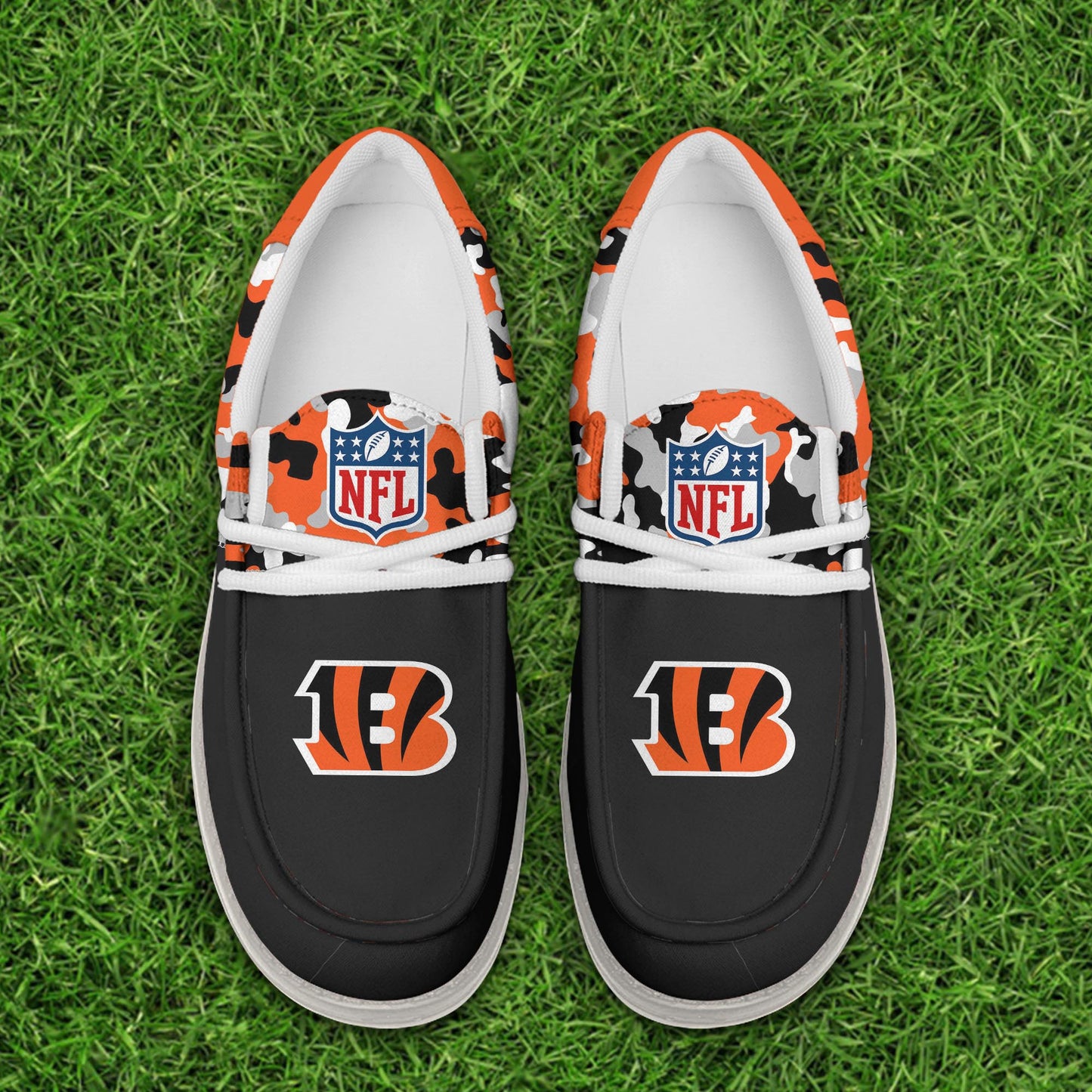 NFL x CIN Personalized Canvas Loafer Shoes HLP