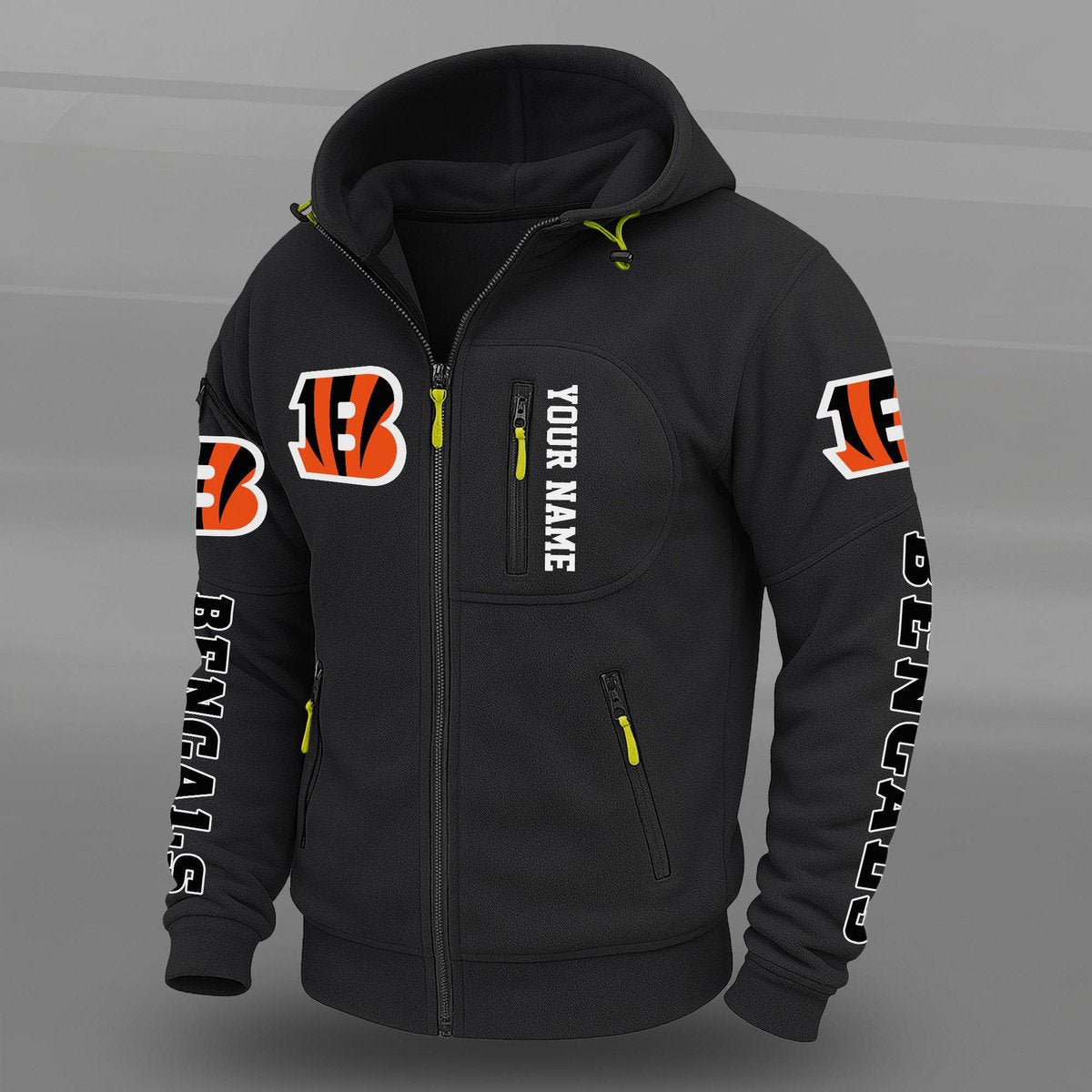 NFL x CIN Personalized Powerline Full Zip Hoodie HLP HLPHUONG