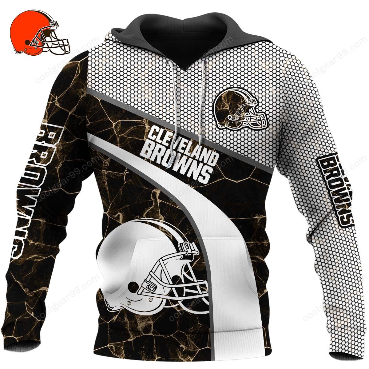 NFL x CLE Electric Marble Personalized Hoodie HLP HLPHUONG