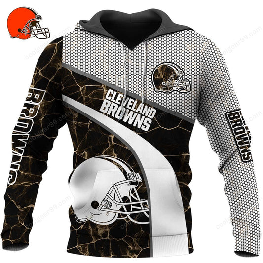NFL x CLE Electric Marble Personalized Hoodie HLP HLPHUONG