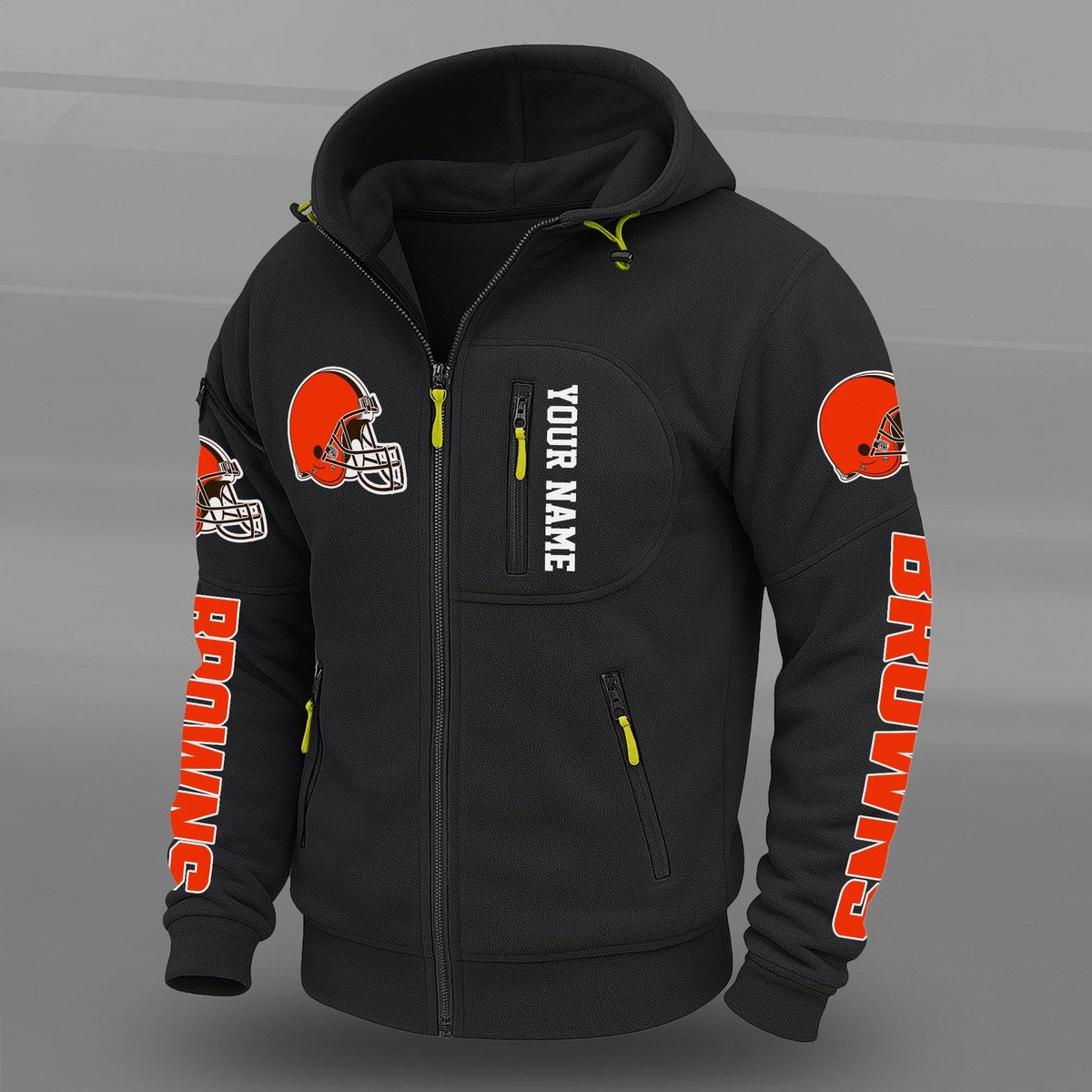 NFL x CLE Personalized Powerline Full Zip Hoodie HLP HLPHUONG