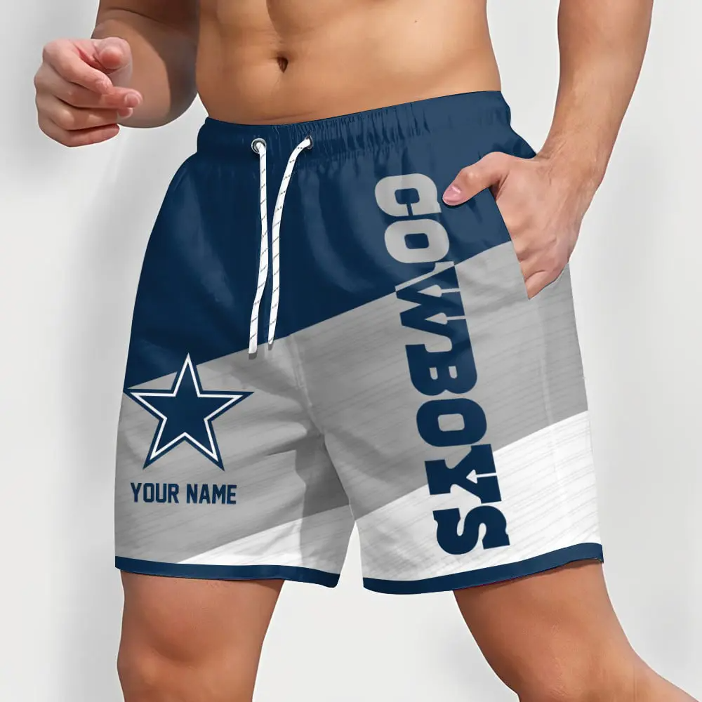 NFL x DAL Colorful Men Short Pants Custom Name All Teams Gift For Fans V1 NAK NTL