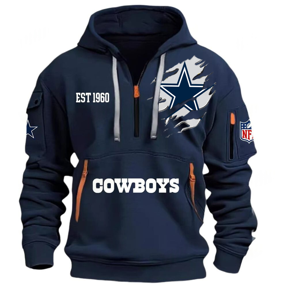 NFL x DAL EST  1960 Half Zipper Hoodie HLP HLPHUONG