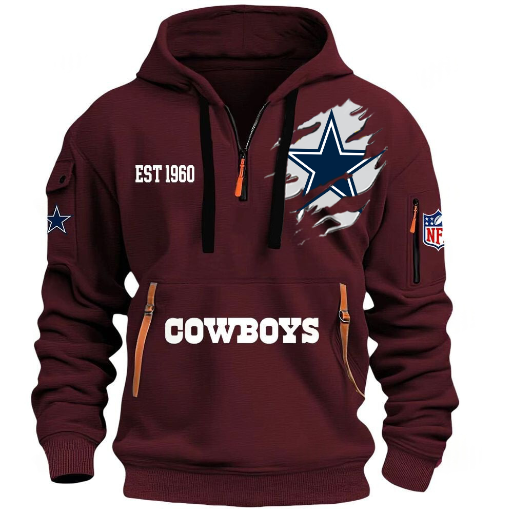 NFL x DAL EST  1960 Half Zipper Hoodie HLP HLPHUONG